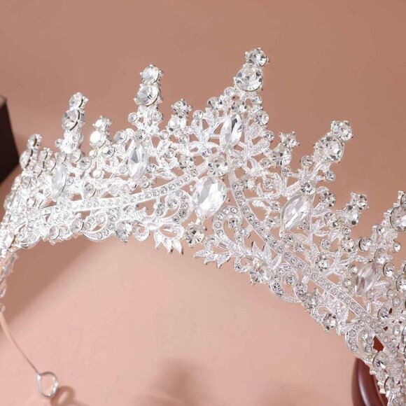 Tiaras Crowns for Women Crystal Rhinestone Queen Headband Wedding Bridal main image 6